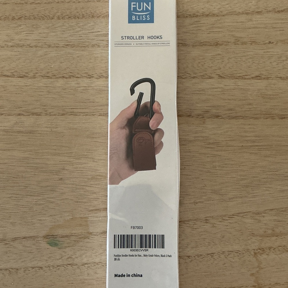 Bliss Tan Stroller Hook 2 piece set. New